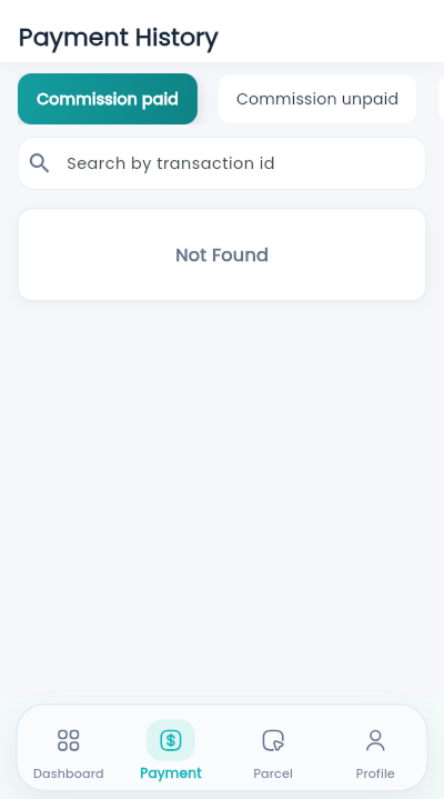Deliveryman app paid commission list