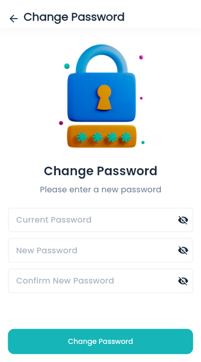 Deliveryman app password reset screen